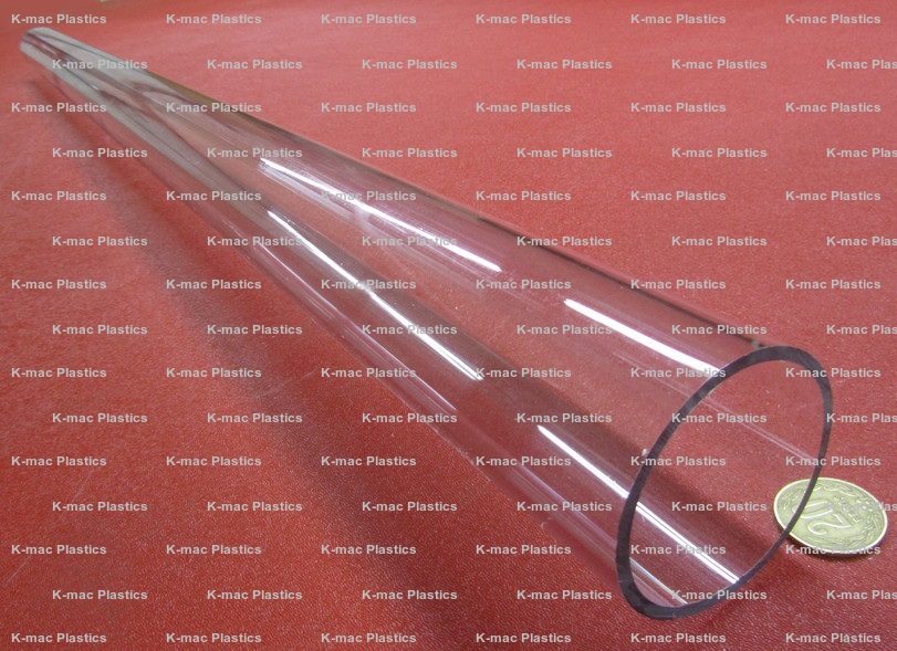 Kmac Polycarbonate Lexan Clear Tube – 3.125" OD X 3.0" ID – Sold By The Inch, Made In USA