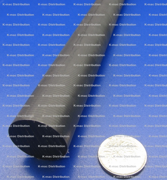 Meets ASTM D5989/UL94HB MDS-Filled Nylon Round Rod Opaque Black 1-1/4 Diameter 1 Length 