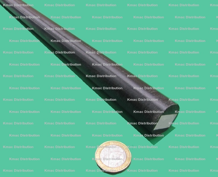 Pack 10 Acetal Plastic Rod 1/2" Diameter x 12" Length Black Color Delrin