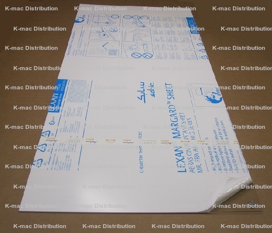 Lexan Sheet MR-10 Marguard Scratch Resistant Polycarbonate 1/8" Clear 60" x 24" 