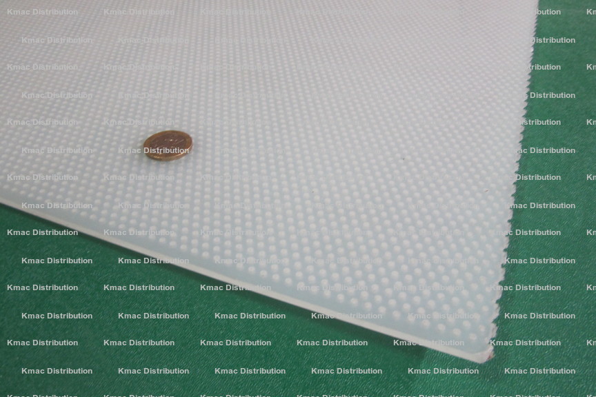 Opaque White Perforated Sheet 24 Length 0.2187 Center to Center Staggered Holes PP 12 Width Staggered 1/8 Holes 0.125 Thickness Polypropylene 
