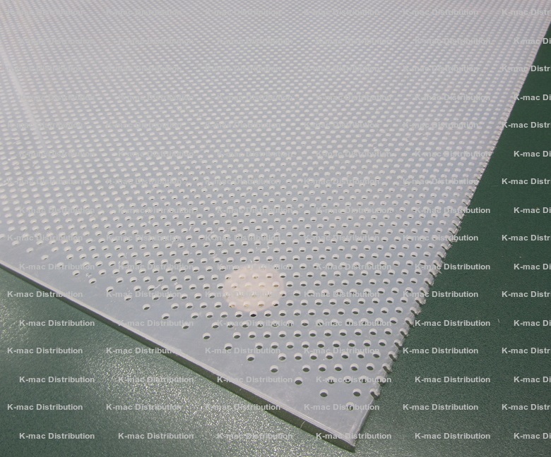 Polypropylene Perforated Sheet 1/8" Dia Hole 1/16" Thick x 24" x 24" Stagger