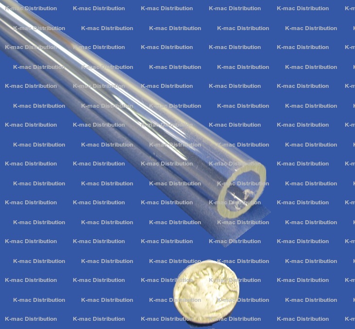 941 1 Foot of Polycarbonate Round Clear Tube/Tubing 1.00 OD x .875 ID x .063 Wall 