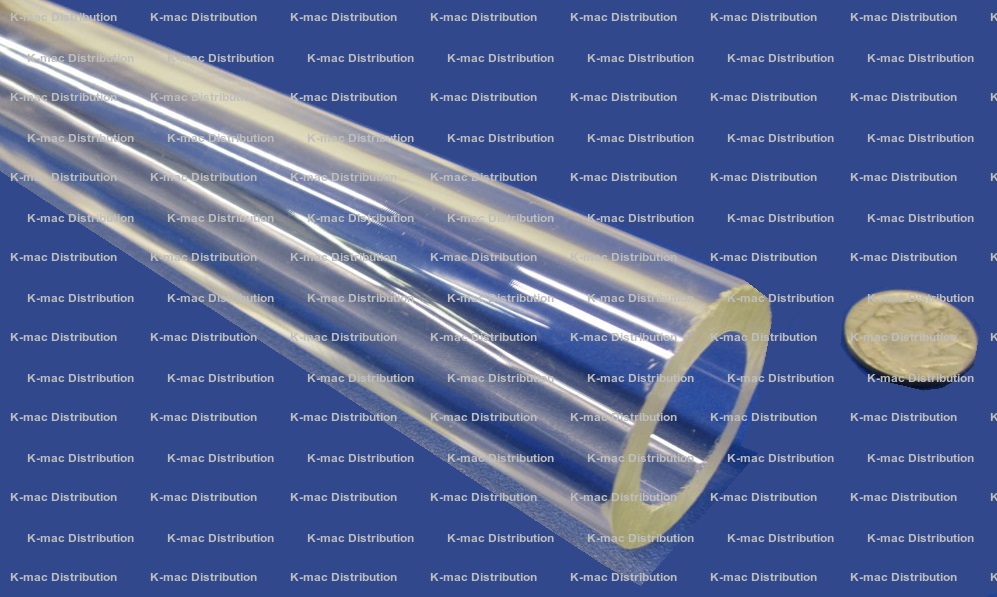 Clear 72 Length x 1 ID 1-1/2 OD 1/4 Wall Acrylic Extruded Tube Round Nominal 