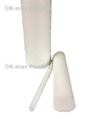 thumbnail image 2 of HDPE Plastic Rod – 1" Diameter X 12" Length – Natural White – Made In USA 2 of 5