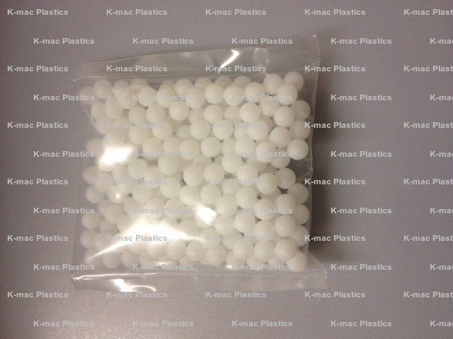 38mm 1-1/2 White High Density Plastic Floating Spheres Dia 1,000 Balls 